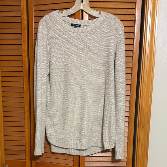 Pink Clover Sweaters - Pink Clover Cream Crew Neck Sweater